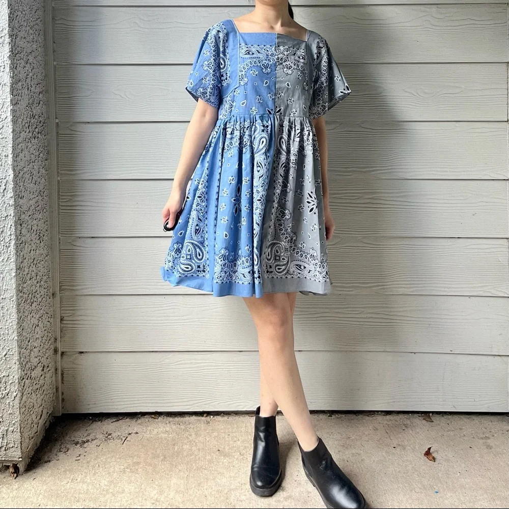 Handmade Bandana Dress/Half&Half - Picture 13 of 16